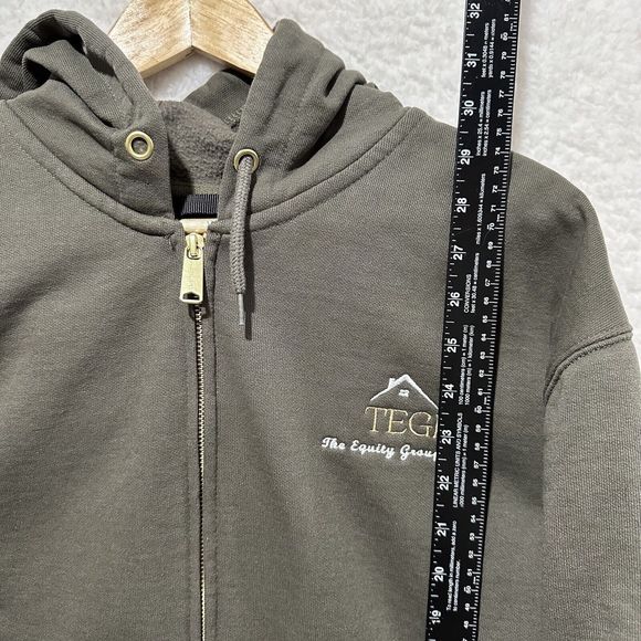 Carhartt Loose Fit Green Full Zip Hoodie Jacket Size Large - Picture 11 of 11